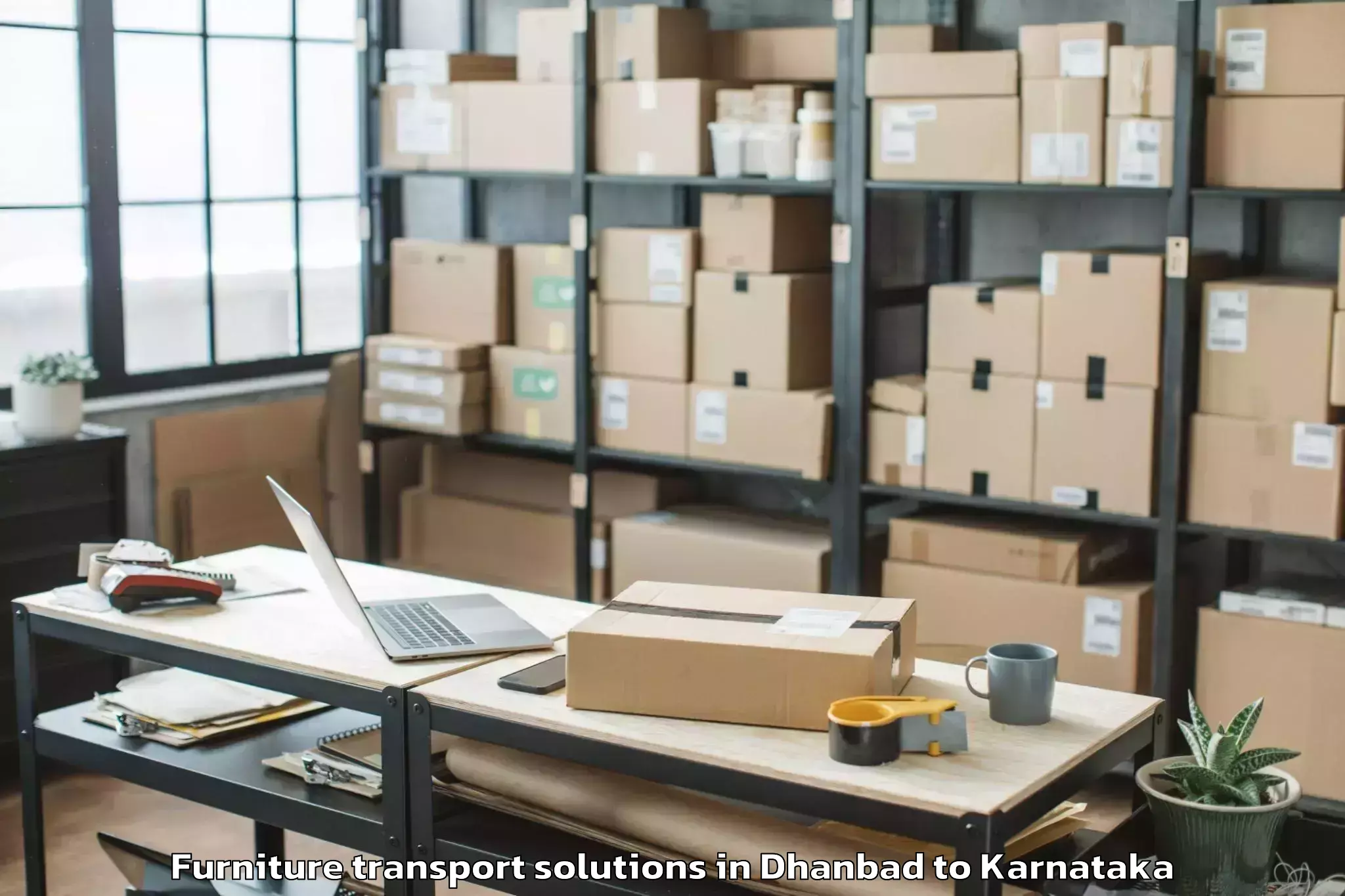 Top Dhanbad to Shimoga Furniture Transport Solutions Available